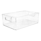 Recipiente Organizador Heladera Multiuso Acrilico 40x20 Cm Color Transparente