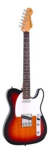 Guitarra Eléctrica Encore E2 Telecaster De Tonewood 3-tone Sunburst Con Diapasón De Palo De Rosa