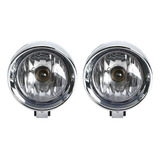 2pcs 4 Lámpara Niebla Luz Faros Motocicleta Frontal Cromado