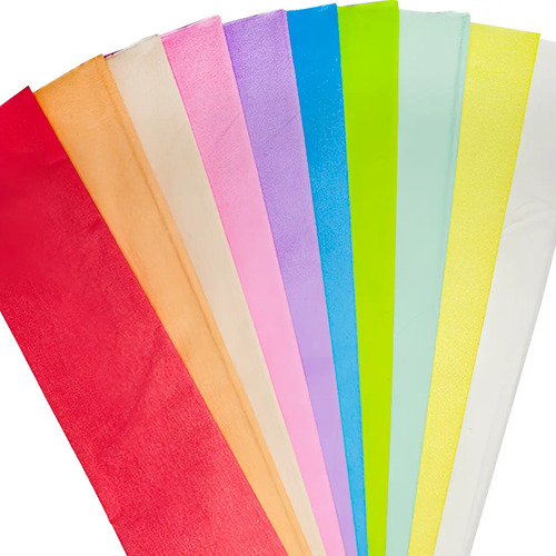 Paquete 10 Pliegos De Papel Crepe 200x50cm Colores Surtidos