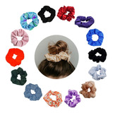 Scrunchies De Moda Colores Mix Paquete Con 120pz