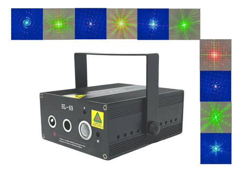 Laser Led Hl69 Rgb Projetor Raio Holografico Dj Festa Balada