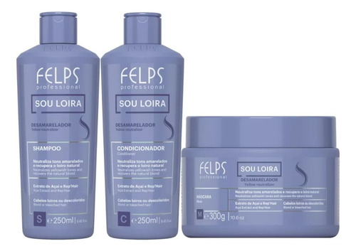 Felps Sou Loira Kit Tratamento Home Care - 3 Produtos 