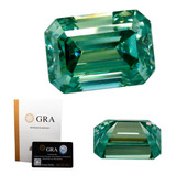 Gema Moissanite Octagon Esmeralda 5x7mm (1 Ct) Verde1 C/cert