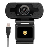 Webcam 1080p Full Hd Câmera Computador Microfone Embutido Cor Preto