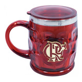 Caneca Térmica Brasão Metal 500ml Flamengo Cor Vermelho