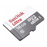 Memoria Micro Sd Uhs-i 16gb Clase 10 Sandisk Ultra 80mbps