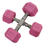 Par De Mancuernas Hexagonales Fitness Para Ejercicio 8 Lb