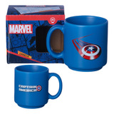 Mini Caneca Capitão América Cerâmica 100ml Oficial Marvel