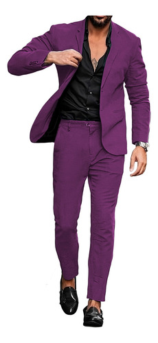 Ambo Traje Hombre Corte Slim Fit Entallado Calidad Premium