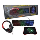 Kit Gamer Aoas 1088 Teclado Mouse Audifonos Mousepad