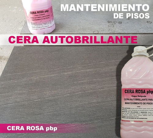 Cera Rosa Pbp Brillar Pisos Mármol, Vinilica, Laminados 4 L