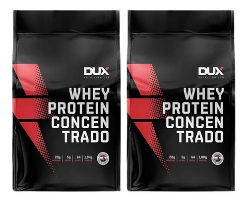 Kit 2x Whey Protein Concentrado Refil 1800g - Dux Nutrition 