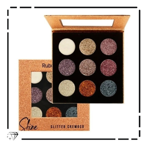 Ruby Rose Paleta Glitter Cremoso Shine 10,8g Ref. Hb-8407/g