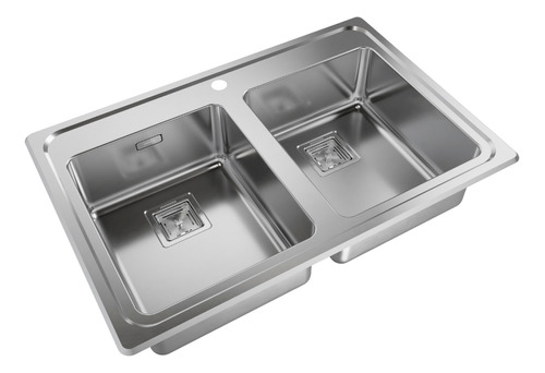 Pileta Bacha Doble Cocina Johnson Quadra Q084a 83,8x55,9x17,