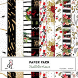 Mistletoe Kisses Pack 10 Papeles Para Scrapbooking 30x30cm