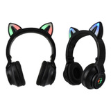 Diadema Orejas Gato Compatible Con Bluetooth Luces Led