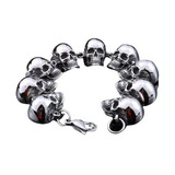 Pulsera Calavera (grande)rock/punk En Acero Inoxidable