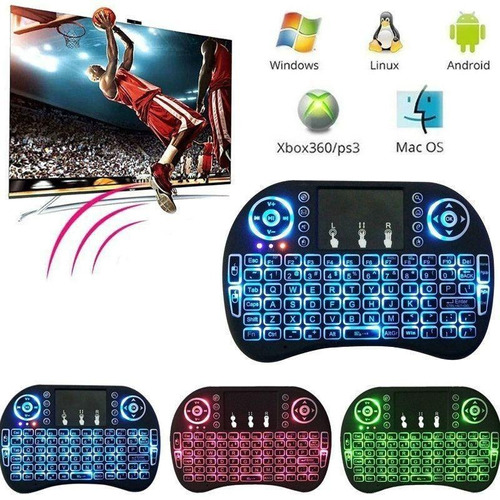 Control Teclado Mouse Inalambrico Para Smart Tv, Tv Box