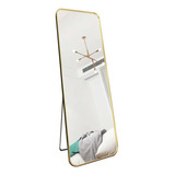 Espelho Retangular Chão Suporte Corpo Inteiro 1,51x41 Luxo