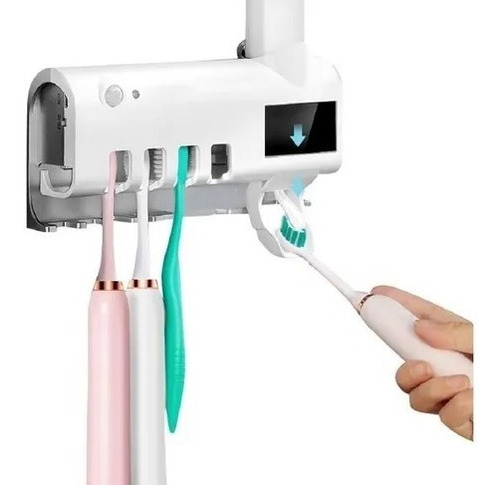 Soporte Esterilizador De Cepillos + Dispensador Crema Dental