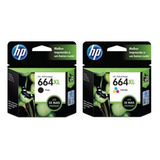 Combo Cartuchos Original Hp 664xl Neg+col 2135 4675 1115 