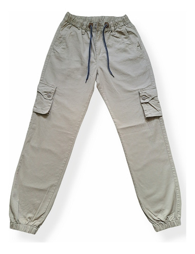 Pantalon Camuflado En Drill Para Hombre Jogger Resortado.