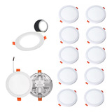 Plafon Led 12w Luminario Bote Empotrado Ajustable 118mm 10pz