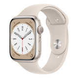 Apple Watch Series 8 Gps - Caja De Aluminio Blanco Estelar 45 Mm - Correa Deportiva Blanco Estelar - Patrón
