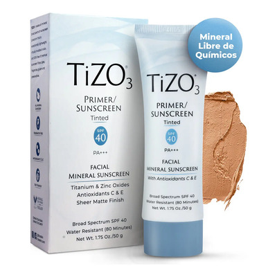 Tizo 3 Protector Solar Facial Mineral Con Color Skin Care Sunscreen Resistente Al Agua Spf 40 Bloqueador Solar Facial Con Óxido De Zinc Skincare Y Belleza 50g | Meses sin interés