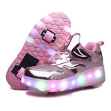 Patines Recargables Usb Con Luz Led Para Niños