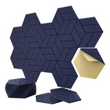 Paquete De 12 Paneles Acústicos Autoadhesivos, Hexagonales A