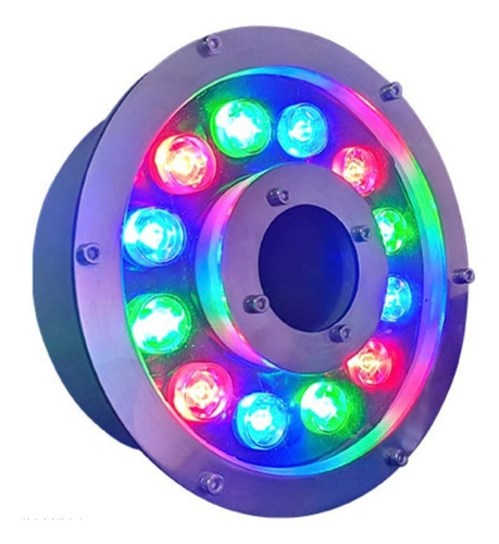 2pz Empotrable Led 12watts Sumergible Fuentes Alberca Rgb