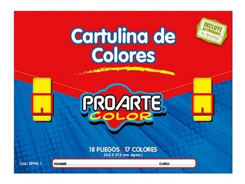 Block Cartulina De Colores Proarte