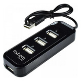 Hub Usb 2.0 4 Portas Uh-20 Preto Exbom Extensor High Speed