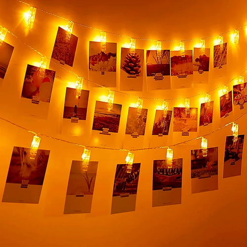 Serie Luces Led Pinzas Portaretratos Clip Fotos Decorativas