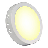 Foco Panel Plafon Led Sobrepuesto Redondo 12w.