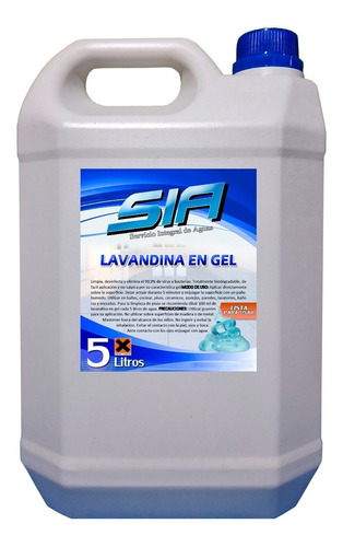 Lavandina En Gel ( Gel Clorado ) 5 Litros Sia