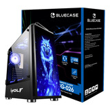 Gabinete Gamer Atx Grande Wolf Lobo Janela Vidro Até 9 Fans