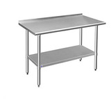 Rockpoint Stainless Steel Table For Prep & Work With Backspl