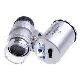 Lupa Mini Microscopio Relojero 60x Con Luz Led Varios Usos