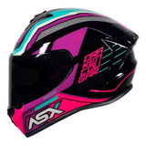 Capacete Asx/ Axxis Draken Cougar Brilhante Pink Tiffany
