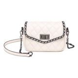 Luxmall Bolso Bandolera Pequeño Acolchado Blanco Para Mujer 