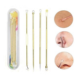 Kit X4 Sacacomedones Removedor Puntos Negros Acne Metalicos