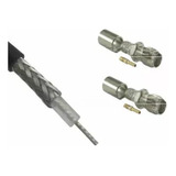 Cabo Coaxial Rg58 95% De Malha 10 Metros Com Conector Sma