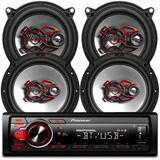 Kit Completo Rádio Bluetooth Pioneer + Alto Falante Bravox