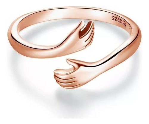 Anillo De Abrazo Abierto Para Mujer Ajustable Anillo S925