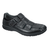 Sandalia Flexi Casual 50807 Negro Piel Hombre