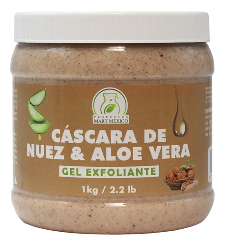 Gel Exfoliante Cáscara De Nuez & Aloe Vera 1 Kilo