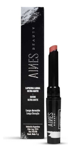 Lapicera Labial Aines Beauty Ultra Matte Tono Plum Chic 1g